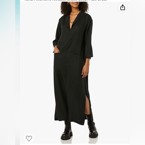 NWT Large TEREA Women's Annalise Shawl Collar Maxi Dress - Picture 2 of 2